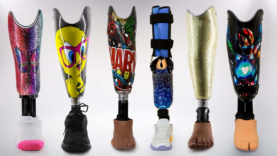 Below Knee (BK) Prosthetic legs for amputees.