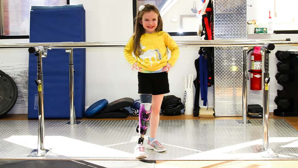 Below Knee (BK) Pediatric Prosthetic leg art for amputees.