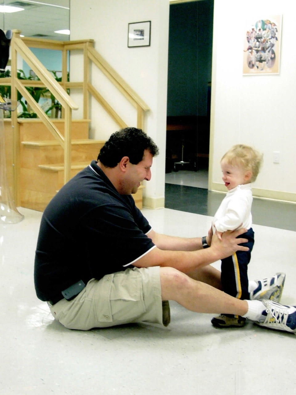 Pediatric amputee using prosthetics 
