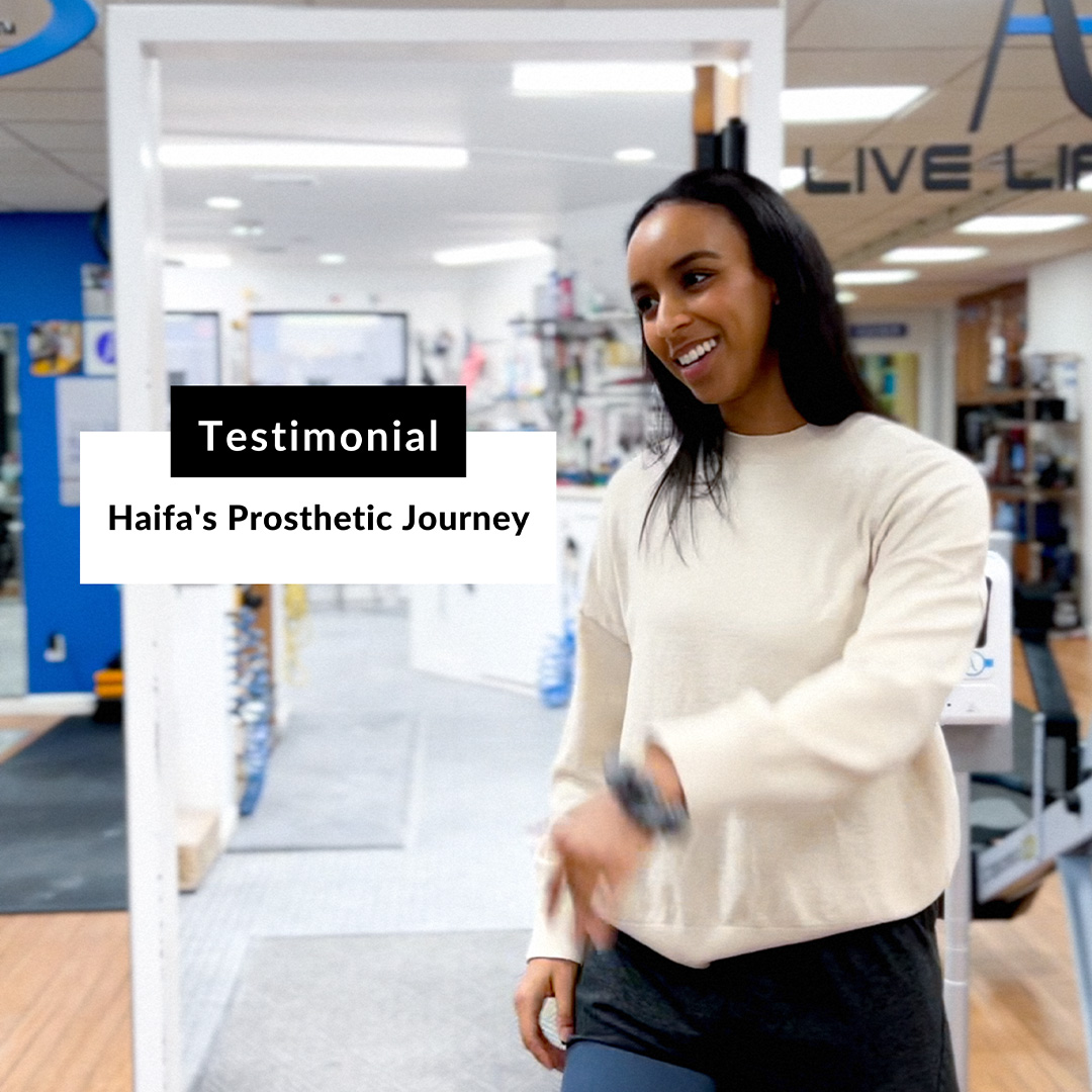 hear testimonial of BK prosthetic journey,