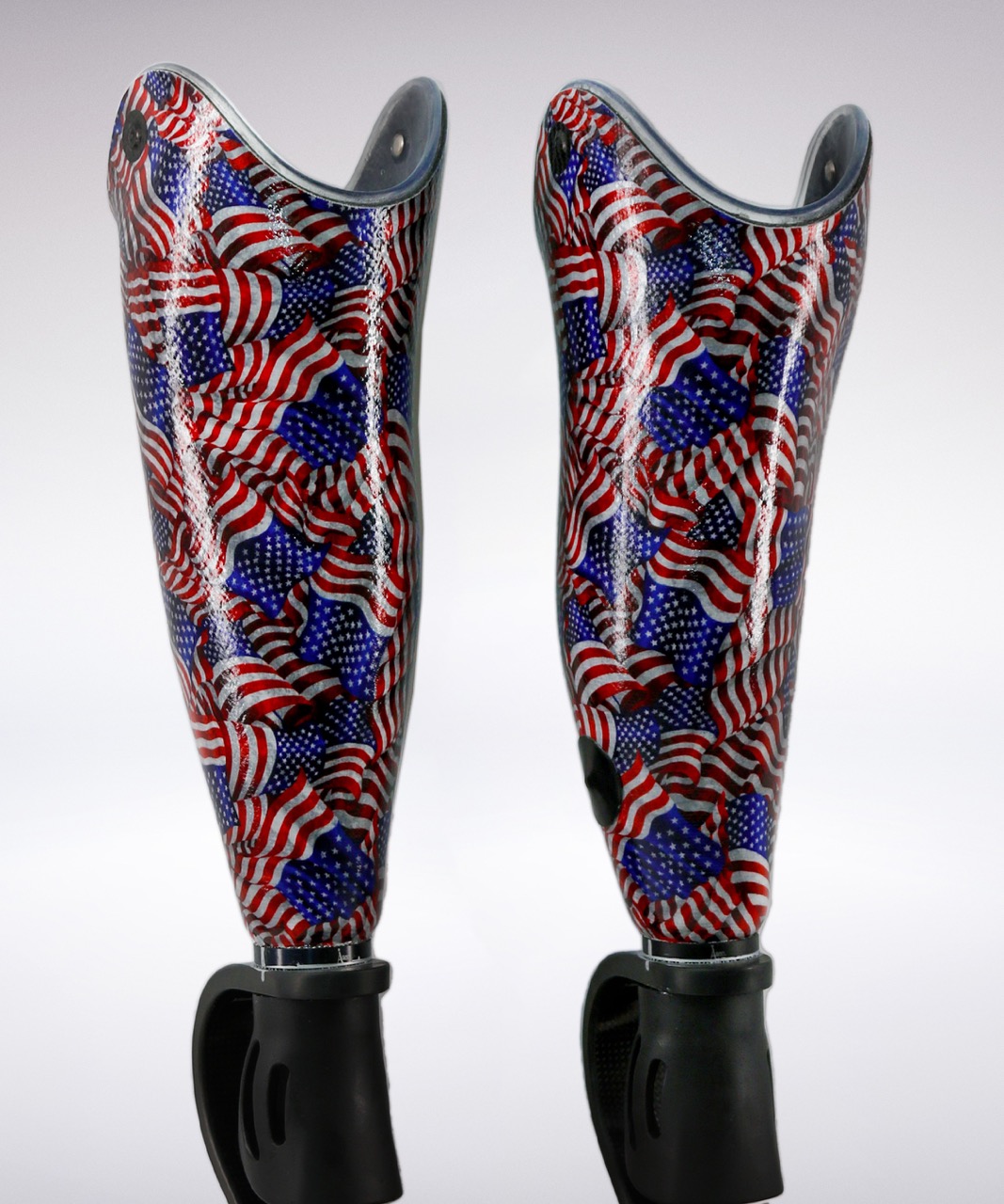 bilateral Bk American flag prosthetic